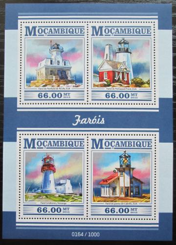 Poštové známky Mozambik 2015 Majáky Mi# 8039-42 Kat 15€ 