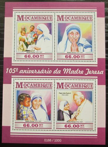 Poštové známky Mozambik 2015 Matka Tereza Mi# 8104-07 Kat 15€