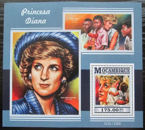 Poštová známka Mozambik 2015 Princezna Diana Mi# Block 1089 Kat 10€