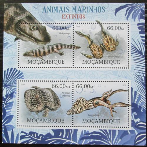 Poštové známky Mozambik 2012 Vyhynulá morská fauna Mi# 5831-34 Kat 15€