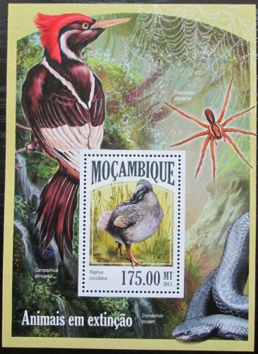 Poštová známka Mozambik 2013 Vyhynulá fauna Mi# Block 833 Kat 10€