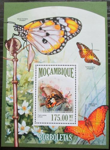 Poštová známka Mozambik 2013 Motýle Mi# Block 800 Kat 10€