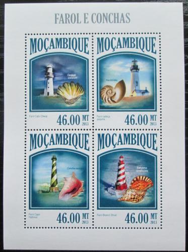 Poštovní známky Mosambik 2013 Majáky a mušle Mi# 6797-6800 Kat 11€