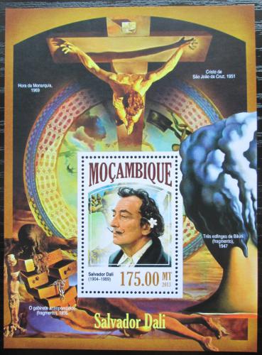 Poštová známka Mozambik 2013 Umenie, Salvador Dalí Mi# Block 851 Kat 10€