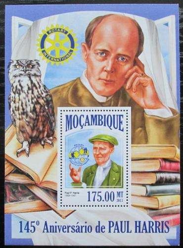 Poštová známka Mozambik 2013 Paul Harris, Rotary Intl. Mi# Block 811 Kat 10€