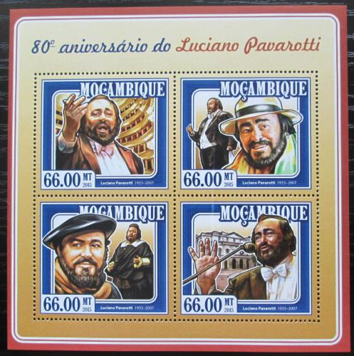 Poštové známky Mozambik 2015 Luciano Pavarotti Mi# 7785-88 Kat 15€