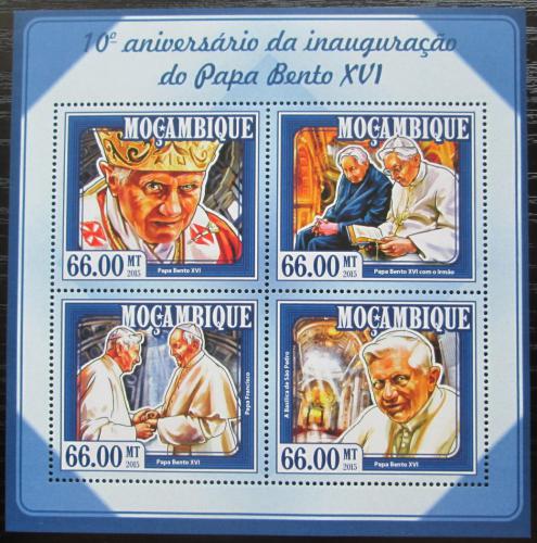 Potov znmky Mozambik 2015 Pape Benedikt XVI. Mi# 7825-28 Kat 15
