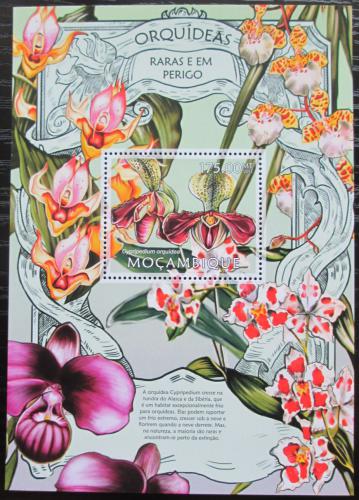 Poštová známka Mozambik 2013 Orchideje Mi# Block 708 Kat 10€