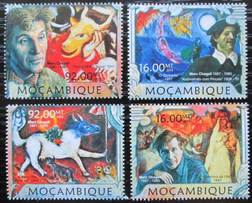 Poštové známky Mozambik 2013 Umenie, Marc Chagall Mi# 6379-82 Kat 13€