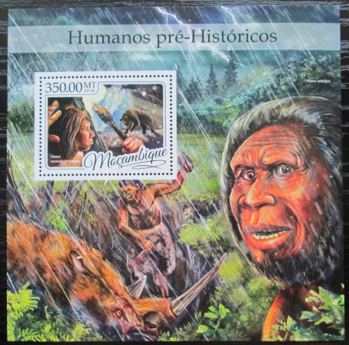 Poštová známka Mozambik 2016 Prehistorický èlovìk Mi# Block 1196 Kat 20€