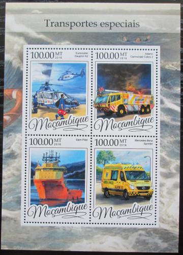 Poštové známky Mozambik 2016 Záchranári Mi# 8639-42 Kat 22€