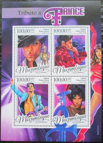 Poštové známky Mozambik 2016 Prince, hudebník Mi# 8669-72 Kat 22€