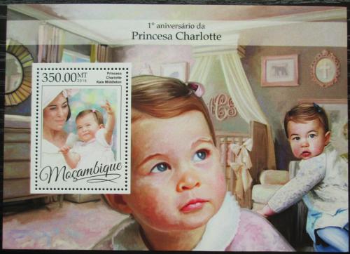 Poštová známka Mozambik 2016 Princezna Charlotte Mi# Block 1180 Kat 20€