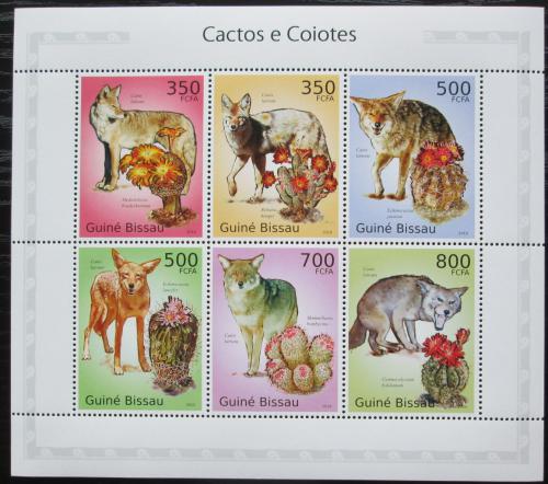 Poštové známky Guinea-Bissau 2010 Kojoti a kaktusy Mi# 5009-14 Kat 13€