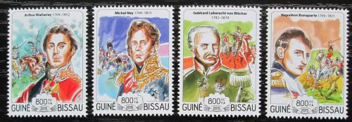 Poštové známky Guinea-Bissau 2015 Bitka u Waterloo, Napoleon Mi# 7702-05 Kat 13€