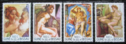 Poštové známky Guinea-Bissau 2015 Umenie, Michelangelo Mi# 7755-58 Kat 14€ 