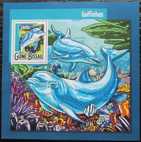 Poštová známka Guinea-Bissau 2015 Delfíny Mi# Block 1384 Kat 11€