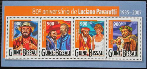 Poštové známky Guinea-Bissau 2015 Luciano Pavarotti Mi# 8006-09 Kat 14€