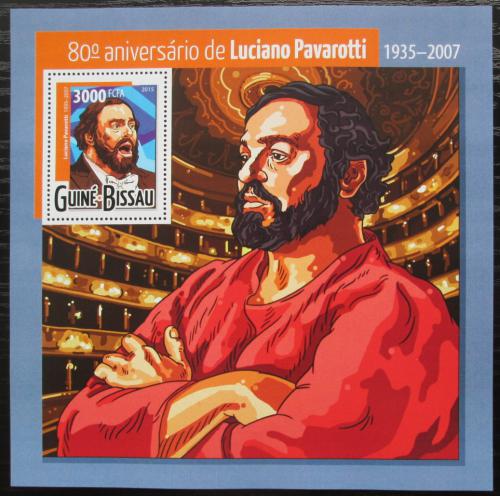 Poštovní známka Guinea-Bissau 2015 Luciano Pavarotti Mi# Block 1393 Kat 12€