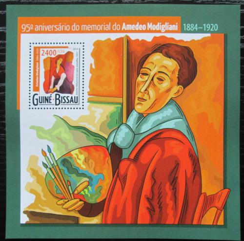 Potov znmka Guinea-Bissau 2015 Umenie, Amedeo Modigliani Mi# Block 1369 Kat 9