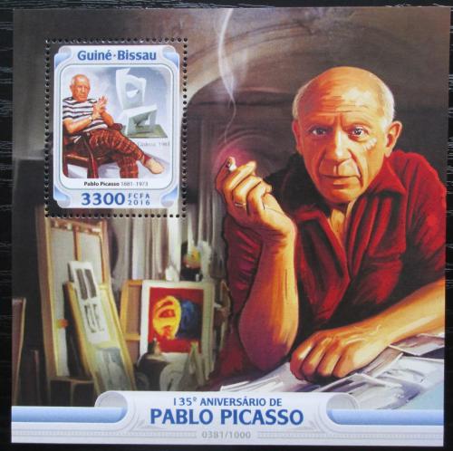 Poštová známka Guinea-Bissau 2016 Umenie, Pablo Picasso Mi# Block 1466 Kat 12.50€