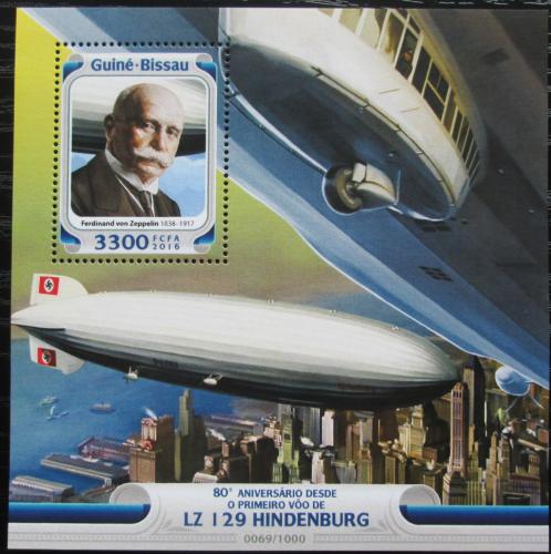 Poštová známka Guinea-Bissau 2016 Hindenburg LZ 1269 Mi# Block  1468 Kat 12.50€