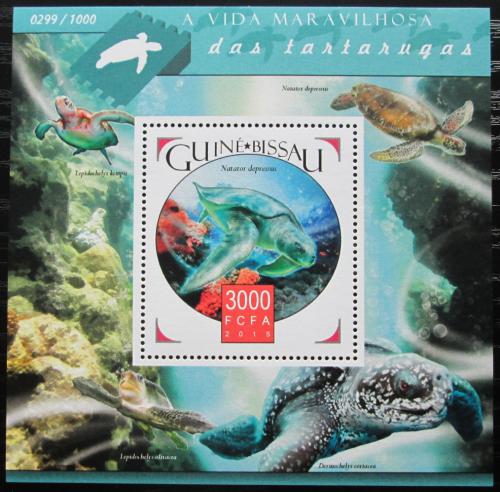 Poštová známka Guinea-Bissau 2015 Korytnaèky Mi# Block 1448 Kat 11€