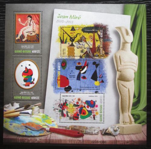 Poštové známky Guinea-Bissau 2016 Umenie, Joan Miró Mi# 8560-64 Kat 12€