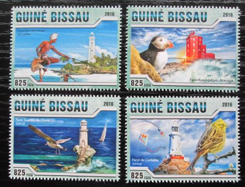 Poštové známky Guinea-Bissau 2016 Majáky Mi# 8733-36 Kat 12.50€
