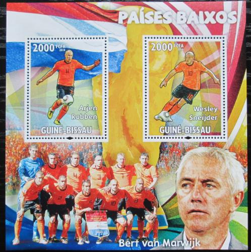 Poštové známky Guinea-Bissau 2010 Slavní futbalisti Mi# Block 794 Kat 16€