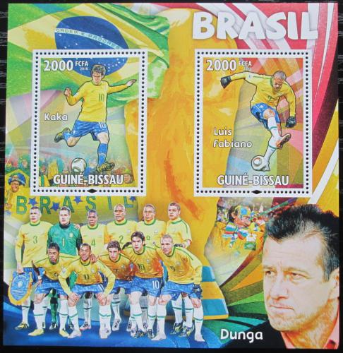 Poštové známky Guinea-Bissau 2010 Slavní futbalisti Mi# Block 799 Kat 16€