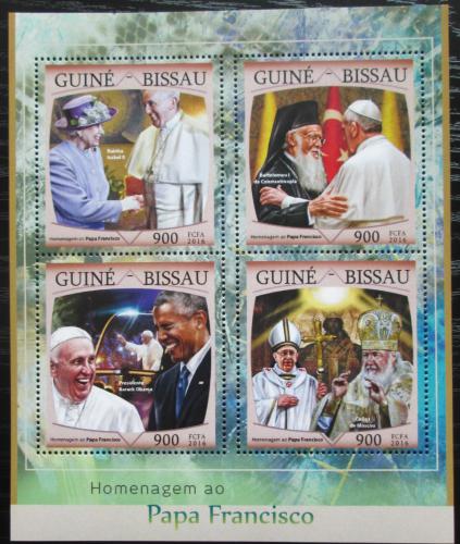 Poštové známky Guinea-Bissau 2016 Papež František Mi# 8679-82 Kat 13.50€