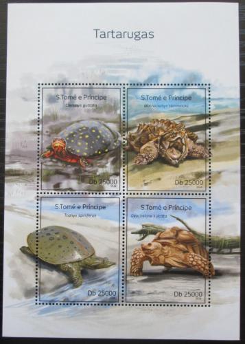 Poštové známky Svätý Tomáš 2014 Korytnaèky Mi# 5589-92 Kat 10€