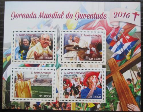 Poštové známky Svätý Tomáš 2016 Svìtový den mládeže Mi# 6806-09 Kat 12€
