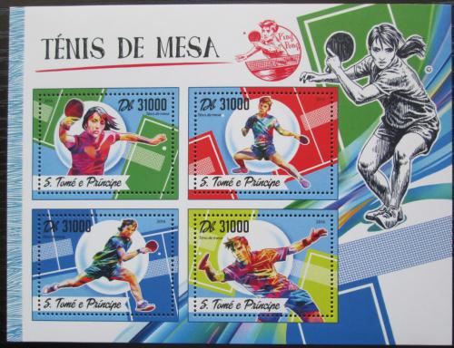 Poštové známky Svätý Tomáš 2016 Stolný tenis Mi# 6981-84 Kat 12€