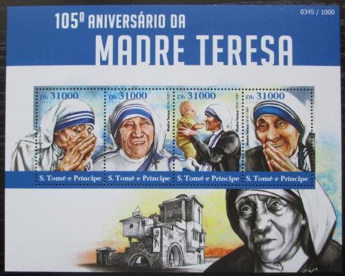 Poštové známky Svätý Tomáš 2015 Matka Tereza Mi# 6233-36 Kat 12€ 