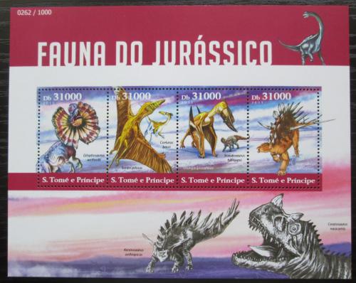 Poštové známky Svätý Tomáš 2015 Dinosaury Mi# 6198-6201 Kat 12€