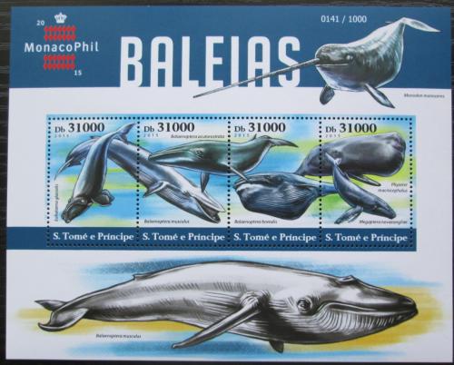 Poštové známky Svätý Tomáš 2015 Ve¾ryby Mi# 6345-48 Kat 12€