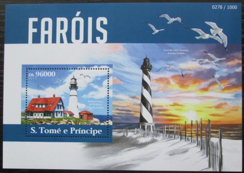 Poštovní známka Svatý Tomáš 2015 Majáky Mi# Block 1110 Kat 10€