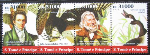 Poštové známky Svätý Tomáš 2015 Vtáci, Audubon Mi# 6223-26 Kat 12€