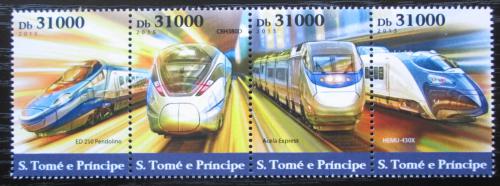 Poštové známky Svätý Tomáš 2015 Moderní lokomotívy Mi# 6365-68 Kat 12€