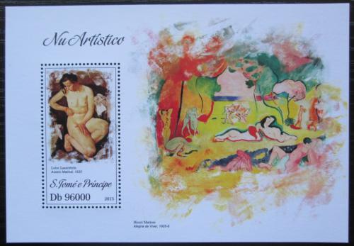 Poštová známka Svätý Tomáš 2013 Umenie, akty Mi# Block 906 Kat 10€