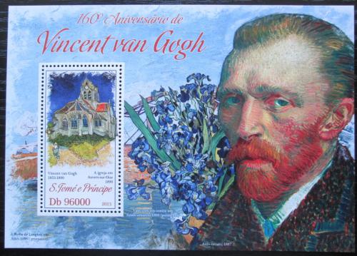 Poštová známka Svätý Tomáš 2013 Umenie, Vincent van Gogh Mi# Block 923 Kat 10€