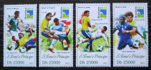 Poštové známky Svätý Tomáš 2013 MS ve futbale Mi# 5356-59 Kat 10€ 