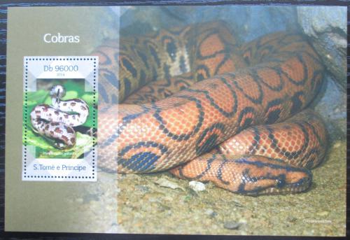 Poštová známka Svätý Tomáš 2014 Hady Mi# Block 995 Kat 10€