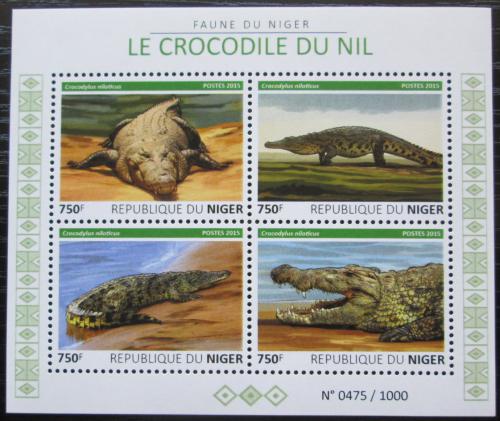 Poštové známky Niger 2015 Krokodíly Mi# 3759-62 Kat 12€