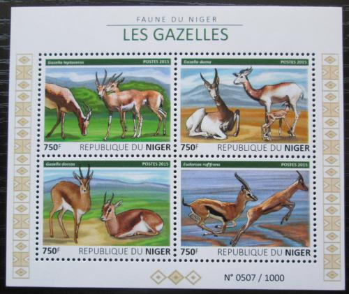 Poštové známky Niger 2015 Gazely Mi# 3815-18 Kat 12€