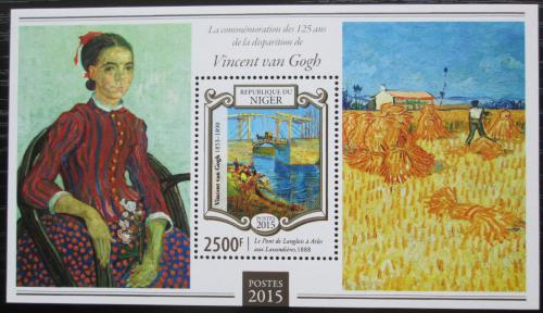 Poštová známka Niger 2015 Umenie, Vincent van Gogh Mi# Block 411 Kat 10€