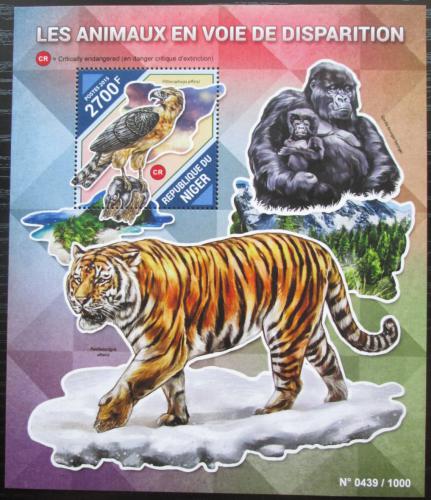 Poštová známka Niger 2015 Ohrožená fauna Mi# Block 483 Kat 10€