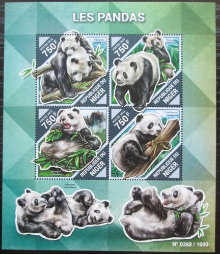 Poštové známky Niger 2015 Pandy Mi# 3907-10 Kat 12€